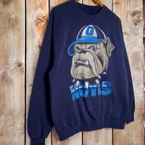 Vintage Georgetown Hoyas Crewneck Sweater sweatshirt shirt navy '96